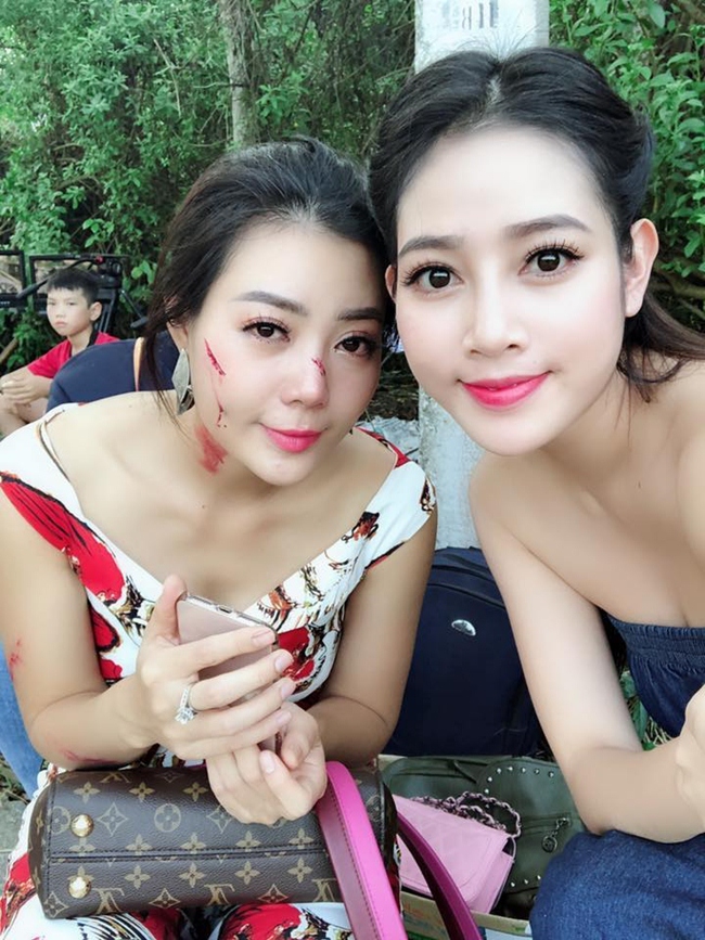 Thanh Hằng chia sẻ ảnh chụp chung cùng diễn viên Thanh Hương trên phim trường &#34;Đại gia chân đất&#34; 2019. Thanh Hương được biết đến với vai diễn Lan &#34;cave&#34; trong phim &#34;Quỳnh búp bê&#34;.