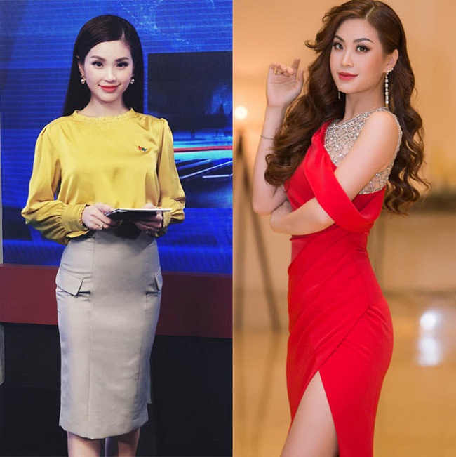 Phong cách của Á hậu Diễm Trang khi lên sóng dẫn bản tin Toàn cảnh 24h và đi sự kiện cũng có sự khác biệt. 