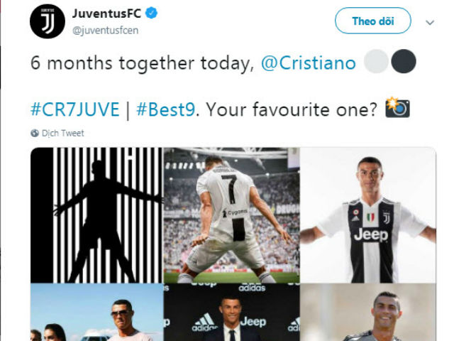 Ronaldo tròn 6 tháng gia nhập Juventus: Nhận quà đặc biệt từ ”Lão bà”