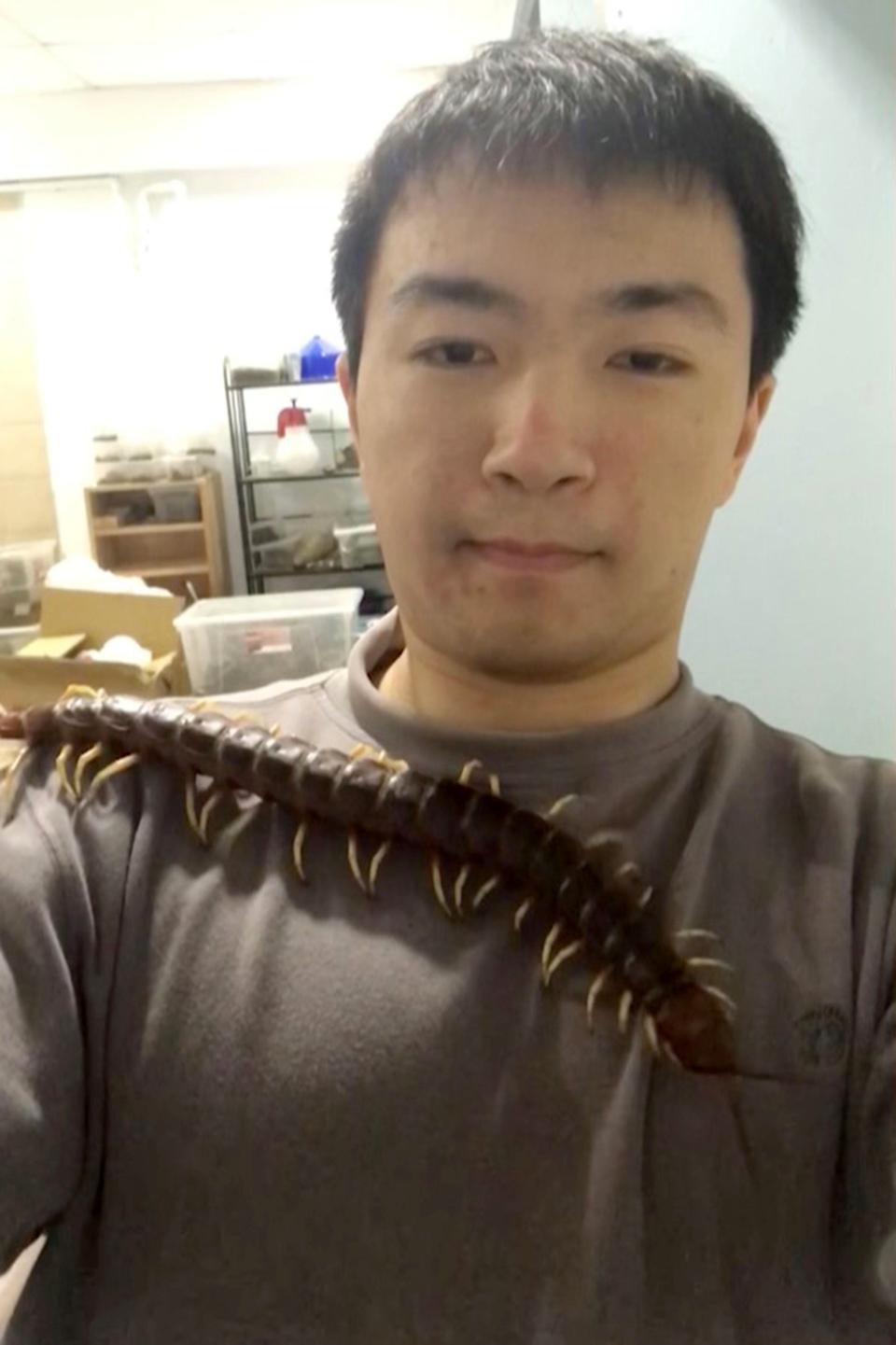 Kinh dị cảnh rết khổng lồ bò trên người thanh niên - 1