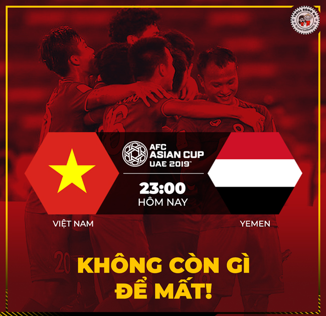 Trận đấu "sống còn" của đội tuyển Việt Nam tại Asian Cup 2019.