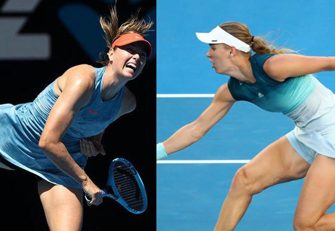 Sharapova đấu Wozniacki Australian Open: “Bỏng mắt” chân dài & đường cong - 3