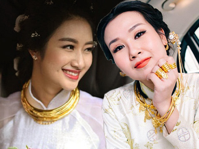 Những mỹ nhân Việt đeo vàng nặng trĩu trong ngày cưới
