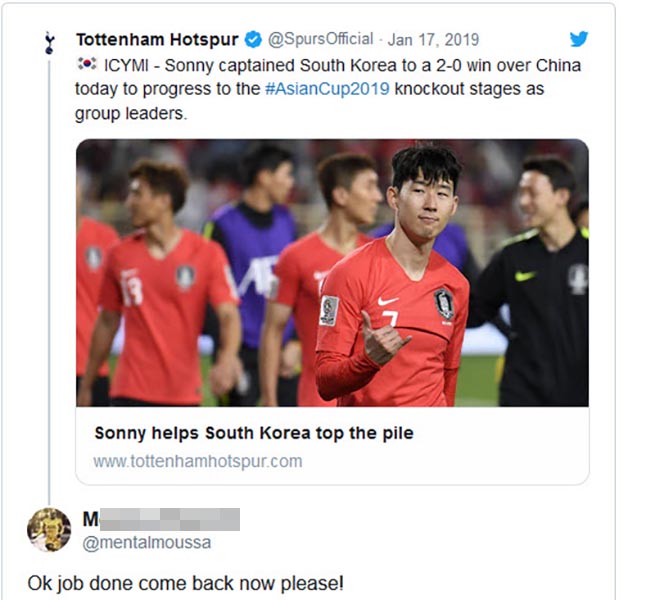 Tin nóng Asian Cup 18/1: Fan Tottenham kêu gào Son Heung Min trở lại - 1