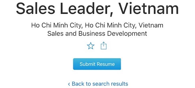 Apple bất ngờ tuyển trưởng phòng kinh doanh tại Việt Nam - 1