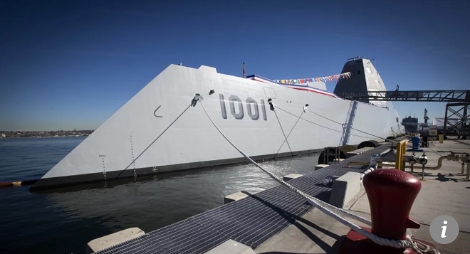 Siêu tàu chiến tàng hình Mỹ 8,2 tỷ USD ra khơi không có đạn bắn - 1