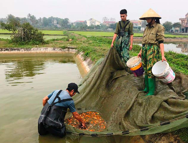 Tấp nập làng cá chép Tân Cổ dịp tiễn ông Táo về trời ở xứ Thanh - 2