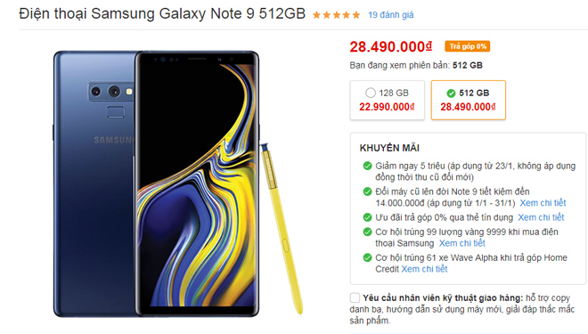 Sốc: Galaxy Note 9, Galaxy S9+ đang giảm 05 triệu đồng - 1