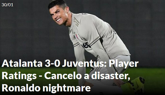 Juventus thua thảm: Ronaldo bị báo Italia chê màn trình diễn “ác mộng” - 1