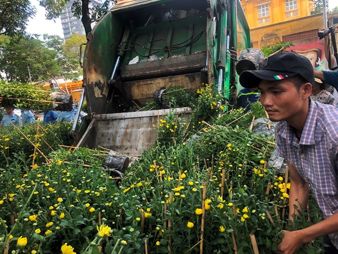 Tiểu thương vứt hàng trăm chậu hoa ế vào xe rác vì sợ &#39;hôi của&#39; - 1