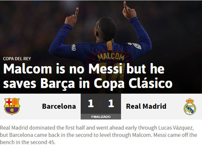 Barca - Real bất phân thắng bại: Báo chí chê Messi tầm thường, nhớ Ronaldo - 1