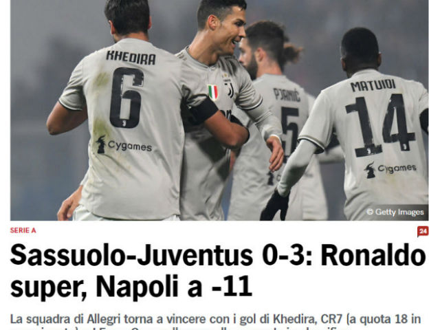 ”Độc cô cầu bại” Juventus đại thắng: Báo Italia ngả mũ siêu nhân Ronaldo