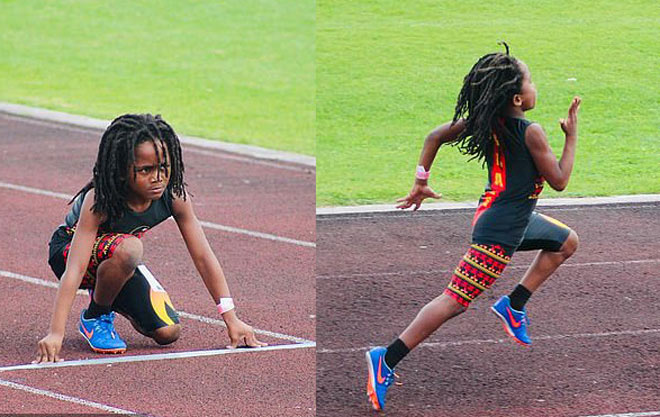 Xuất hiện Usain Bolt 7 tuổi: “Tia chớp” chạy 100m nhanh nhất thế giới - 1