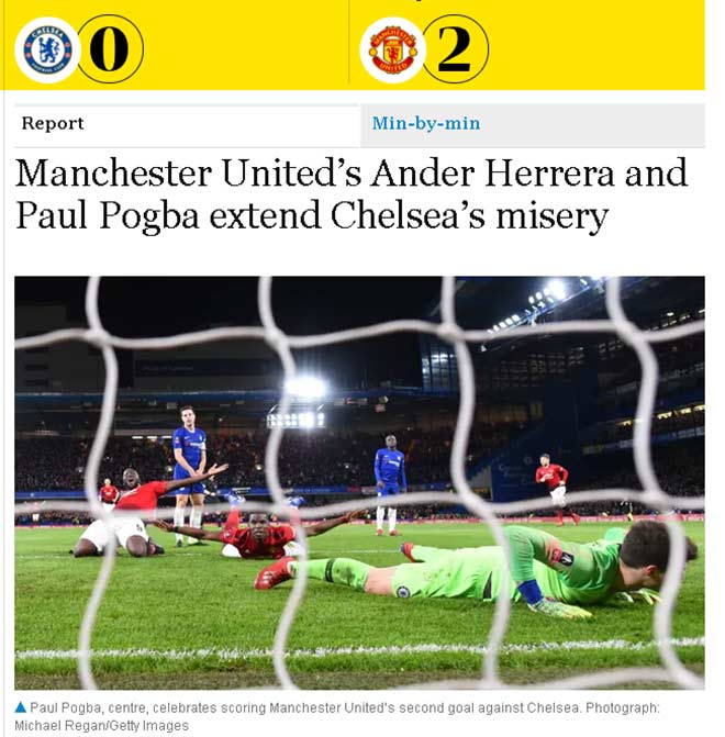 MU đại thắng Chelsea FA Cup: Báo Anh khâm phục Pogba, Herrera thầm lặng - 1
