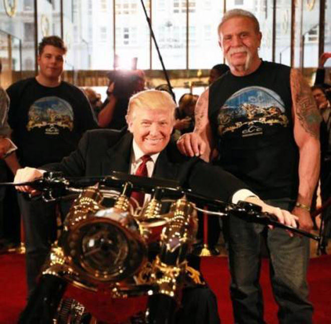 Hút mắt với chiếc chopper độ vàng 24k của Tổng thống Donald Trump - 3