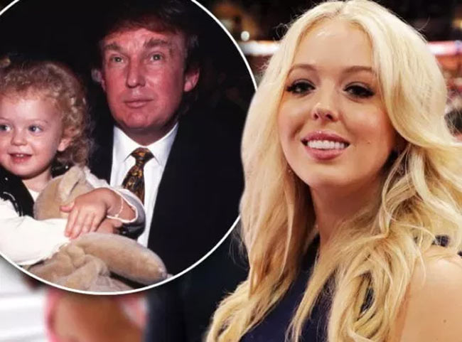 Tiffany năm nay 25 tuổi là con chung của ông Trump và người mẹ làm MC - Marla Maples. Cô lớn lên nối nghiệp mẹ làm nghệ thuật, hiện là người mẫu, ca sĩ, nhà thiết kế thời trang.