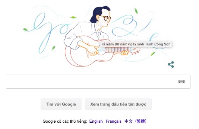 Nhạc sĩ Trịnh Công Sơn, nghệ sĩ Việt đầu tiên được vinh danh trên Google Search - 1