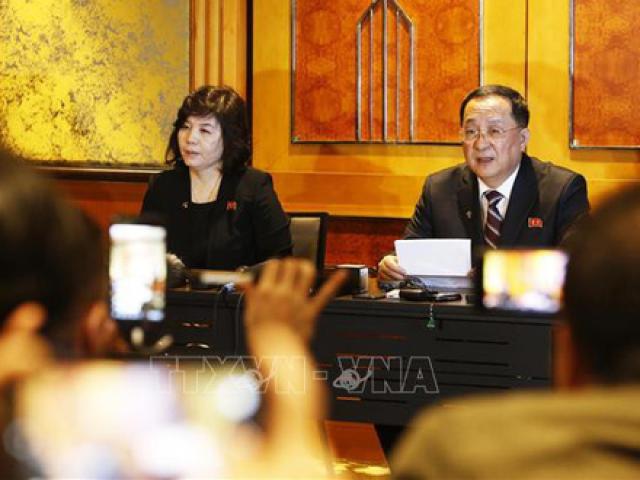 Ngoại trưởng Triều Tiên họp báo lúc 0 giờ tại khách sạn Melia