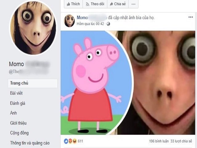Mạng xã hội Facebook tràn ngập các nhóm cổ vũ cho nhân vật kinh dị Momo