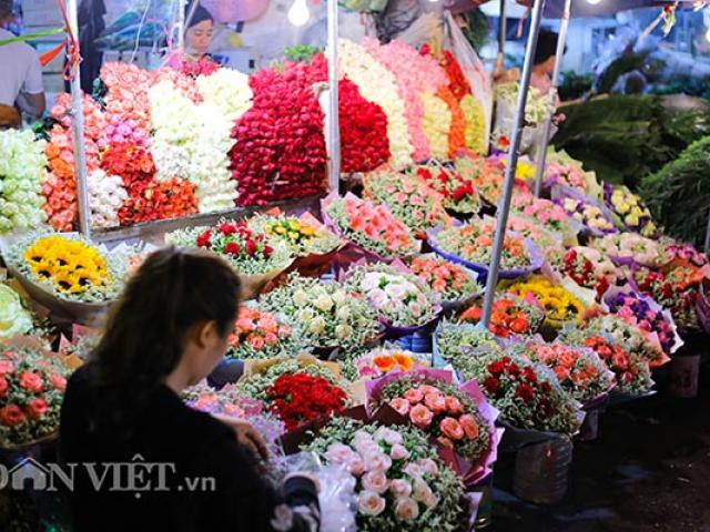 Hình ảnh náo nhiệt tại chợ hoa lớn nhất Hà Nội trước ngày 8.3