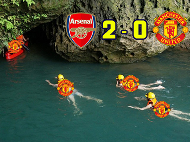 MU đại bại trước Arsenal, fan kéo nhau ”bơi vào hang”
