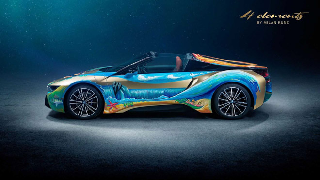 BMW i8 Roadster vẽ nghệ thuật &#34;có một không hai&#34;, sắp được mang bán đấu giá - 3