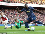 Bóng đá - MU ôm hận trước Arsenal: Sốc với Lukaku &quot;siêu chân gỗ&quot;