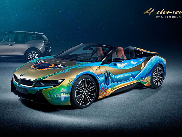 BMW i8 Roadster vẽ nghệ thuật ”có một không hai”, sắp được mang bán đấu giá