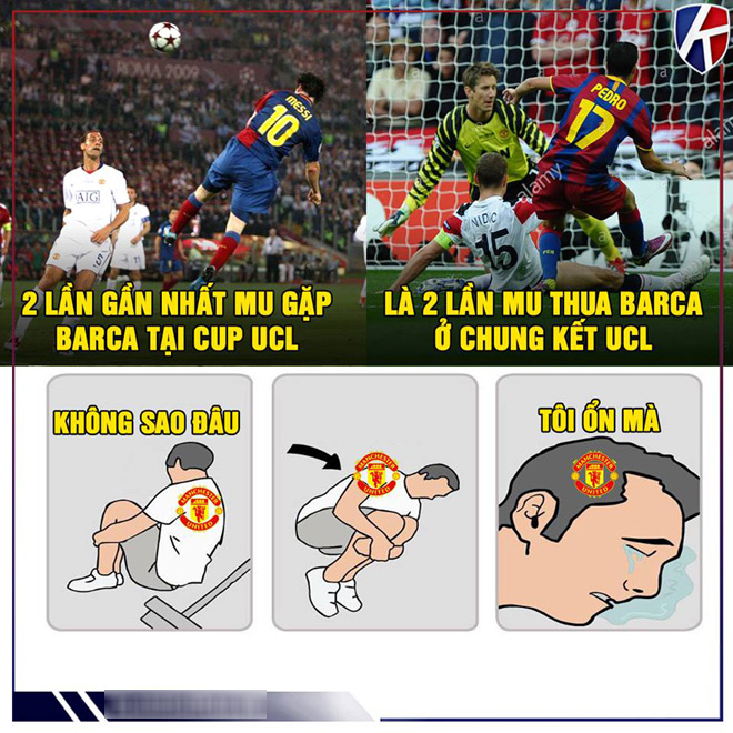 Ảnh chế MU gặp Barca tứ kết C1, fan &#34;run sợ&#34; trước Messi - 3