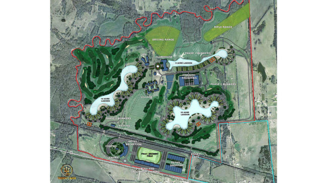 Trident Lakes, Mỹ: Hiện đang được xây dựng tại hạt Fannin ở bang Texas bởi tập đoàn địa ốc Vintuary Holdings, Trident Lakes là một trong nhiều dự án khu dân cư chống ngày tận thế. Các ngôi nhà ở đây được xây dựng kiên cố như các boong-ke dưới đất và các tiện nghi trên bề mặt như sân golf, trường đua ngựa và hồ.