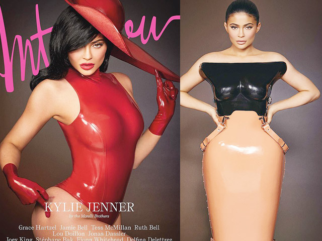 Kylie Jenner ấn tượng với quần áo cao su