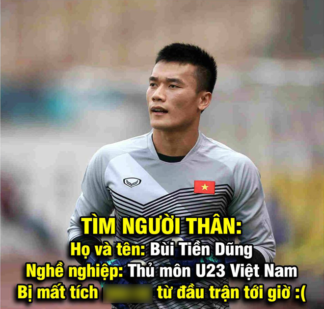 Ảnh chế màn thể hiện &#34;mờ nhạt&#34; của Bùi Tiến Dũng trước U23 Brunei - 2