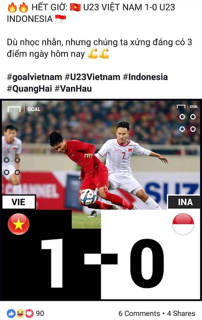 U23 Việt Nam thắng nhọc Indonesia, dân mạng cảm ơn &#34;thần phút cuối phù hộ&#34; - 6