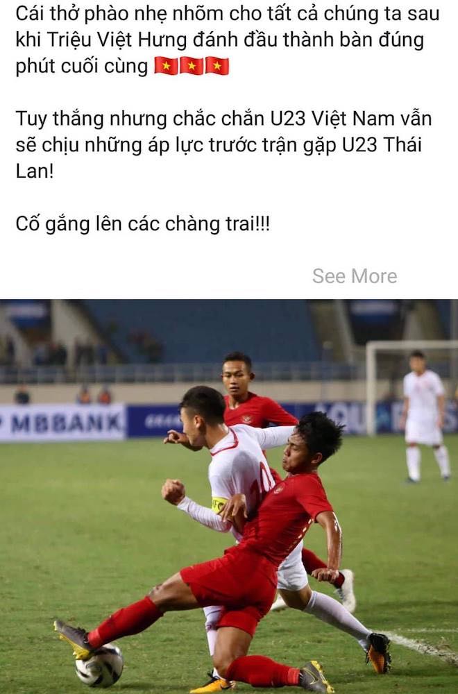 U23 Việt Nam thắng nhọc Indonesia, dân mạng cảm ơn &#34;thần phút cuối phù hộ&#34; - 12