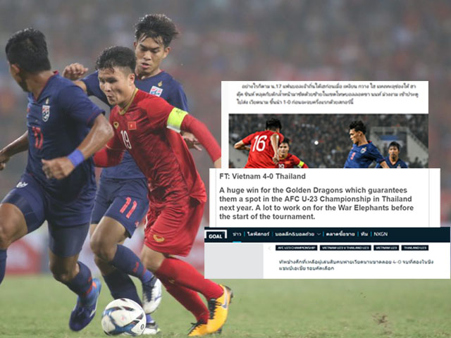 U23 Việt Nam ”hủy diệt” Thái Lan 4-0: Báo châu Á ngả mũ kỳ tích lịch sử