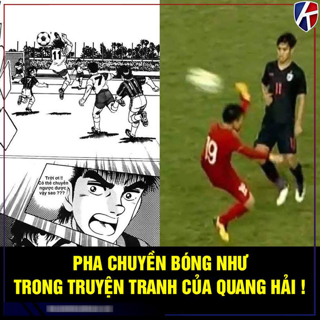 Quang Hải đá bóng có khác gì trong truyện tranh đâu.