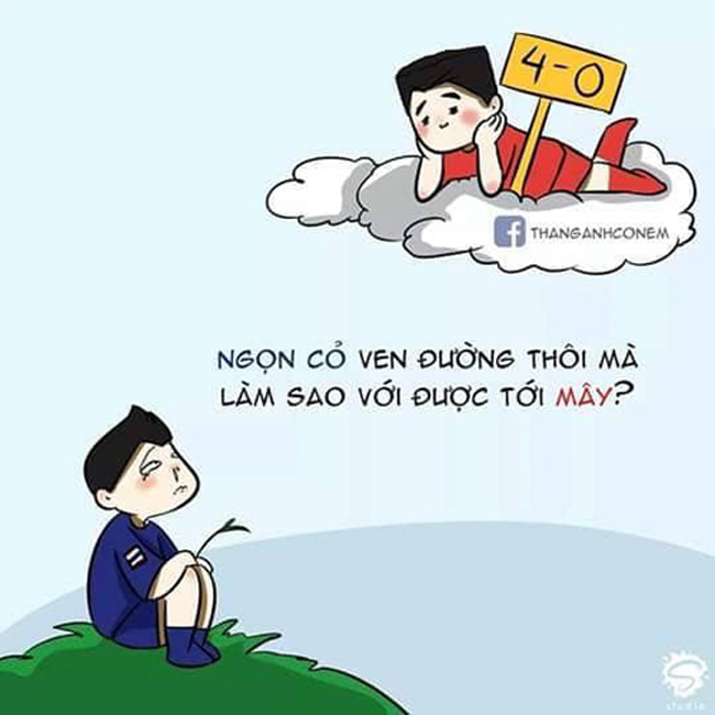 Ngọn cỏ thì làm sao mà chạm được vào đám mây.