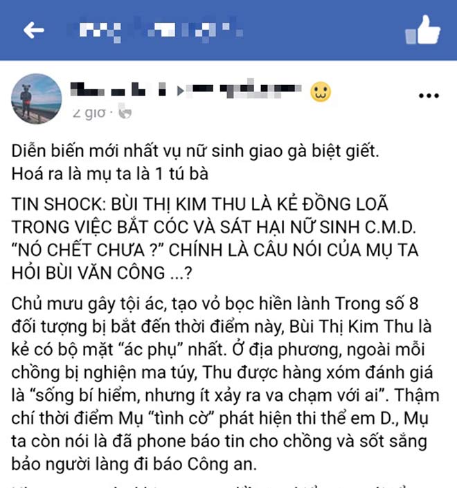 Thực hư thông tin vợ kẻ chủ mưu giết nữ sinh ship gà là “tú bà” chuyên nghiệp - 2