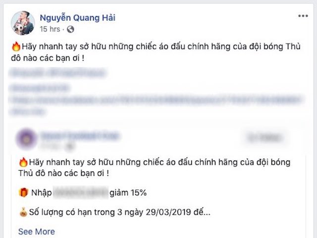 Quang Hải của U23 Việt Nam rao bán áo đấu, dân mạng hỏi ”tặng kèm Hải không?”