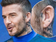 Làm đẹp - Beckham lại &quot;dính mực&quot;, xăm ở vị trí hiểm hóc ít người ngờ tới