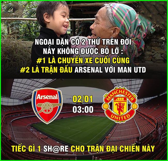 Làm gì thì làm, không được quên đại chiến Arsenal và MU.