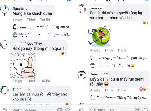 Những bình luận của cộng động mạng xã hội Facebook về ví dụ của nữ sinh lớp 10.