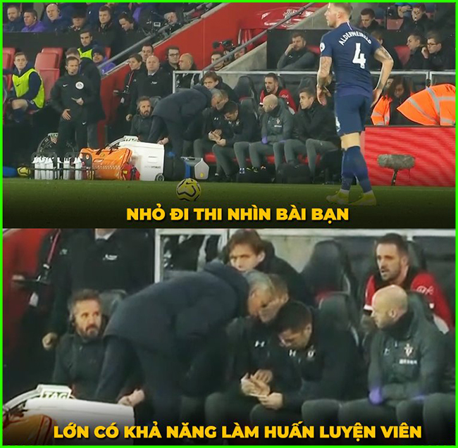 Tình huống nhận thẻ vàng khá hài hước của HLV Mourinho.