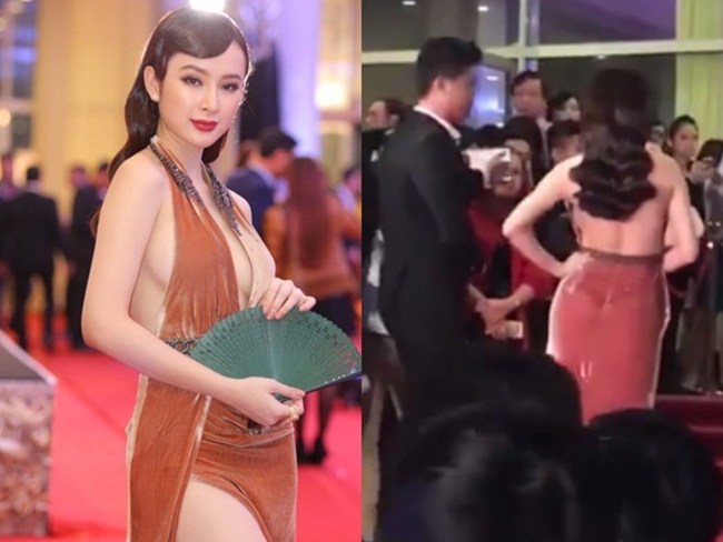 Xuất hiện tại thảm đỏ lễ khai mạc Liên hoan phim quốc tế Hà Nội năm 2016, Angela Phương Trinh thu hút sự chú ý với bộ cánh sexy. Vì mải mê tạo dáng "múa quạt" nên nữ diễn viên bị nhân viên an ninh nhắc nhở. Ngay sau đó, Angela Phương Trinh buộc phải di chuyển nhanh vào khu vực sân khấu chính.