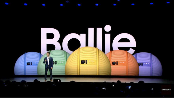 Samsung giới thiệu Ballie tại CES 2020. Ảnh: Samsung