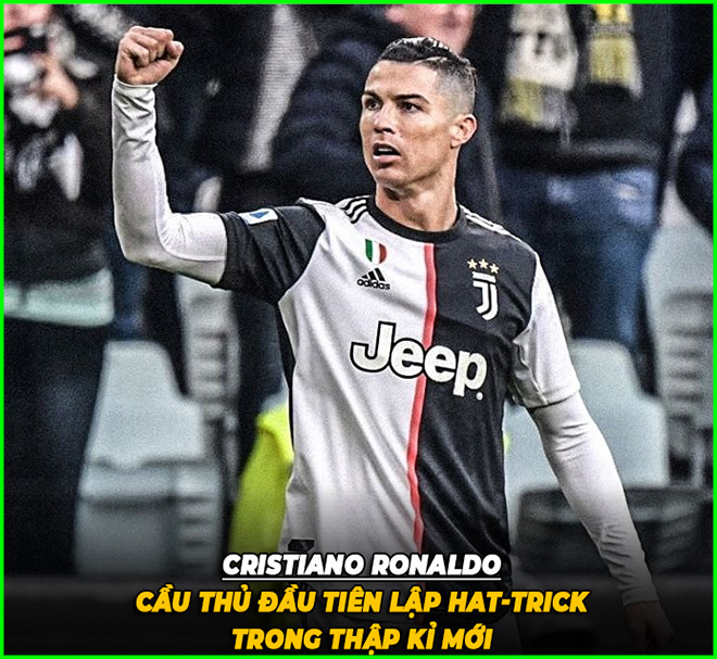 Ronaldo là cầu thủ đầu tiên lập hat-trick trong thập kỉ mới.