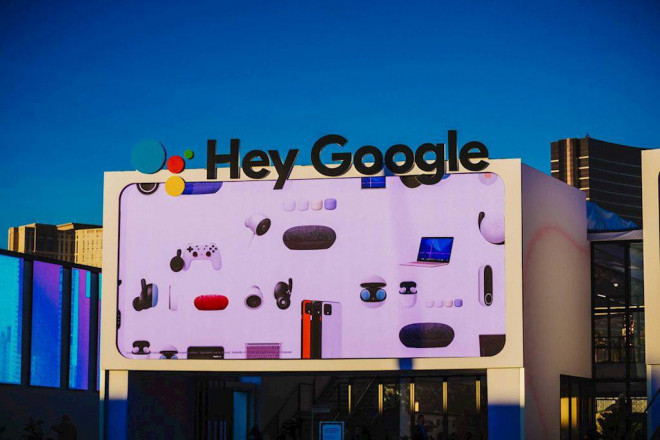 Biển quảng cáo của Google tại CES 2020. Ảnh: Cnet