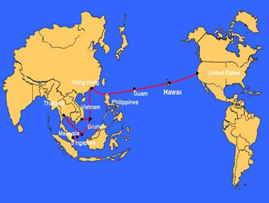 Theo đánh giá của các chuyên gia, tuyến cáp quang biển AAG mặc dù hay sự cố nhưng vẫn chiếm tỷ trọng lớn trong tổng dung lượng Internet Việt Nam (Ảnh minh họa: Internet).