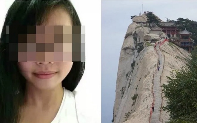 Nữ sinh họ Đặng đã rơi xuống từ vách núi khi chụp ảnh tự sướng