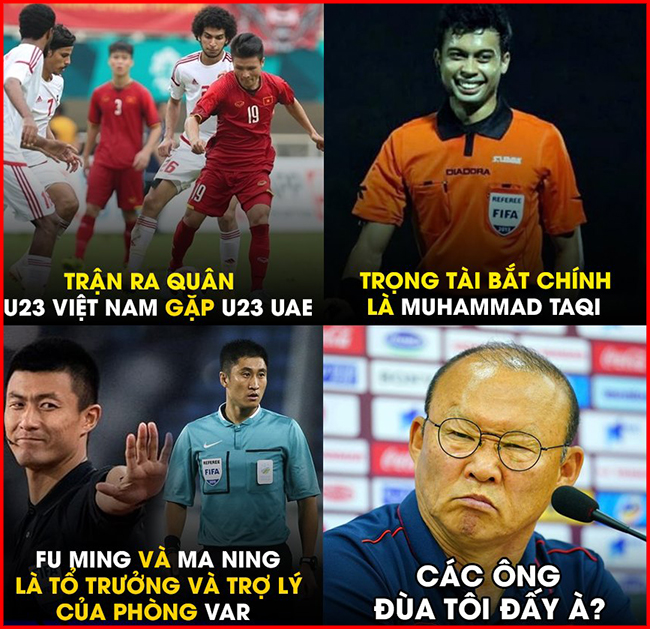 Thầy Park ngán ngẩm với tổ trọng tài điều khiển trận U23 Việt Nam - U23 UAE.